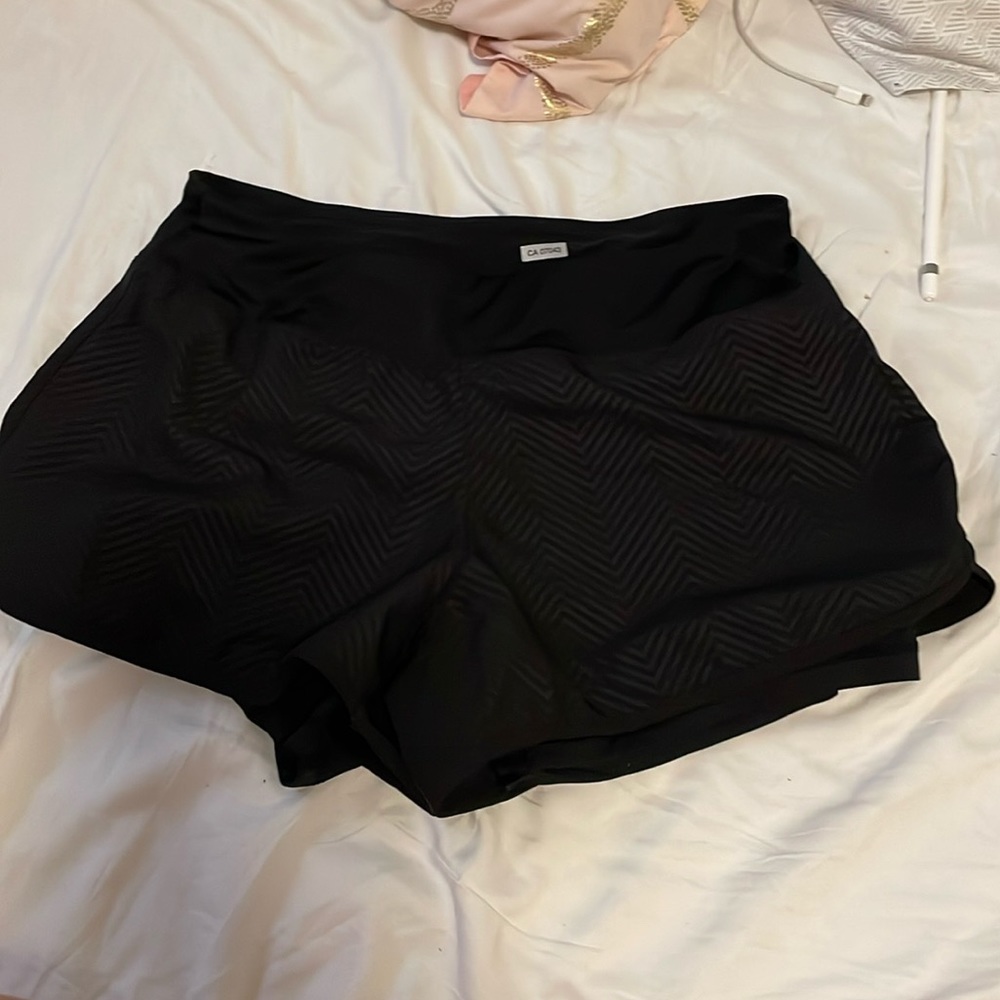Black athletic shorts